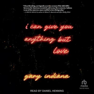 I Can Give You Anything But Love by Gary Indiana audiobook