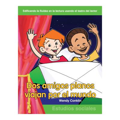 Dos amigos planos viajan por el mundo / Two Flat Friends Travel the World by Wendy Conklin audiobook