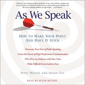 As We Speak by  Peter Meyers audiobook