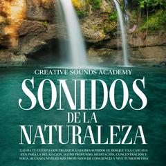 Sonidos de la naturaleza: calma tu cuerpo con tranquilizadores sonidos de bosque y la cascada zen para la relajación, sueño profundo, meditación, concentración y yoga. Alcanza niveles más profundos de conciencia y vive tu mejor vida by Creative Sounds Academy audiobook