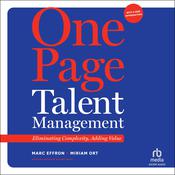 One Page Talent Management, with a New Introduction by  Marc Effron audiobook