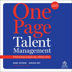 One Page Talent Management, with a New Introduction by Marc Effron audiobook